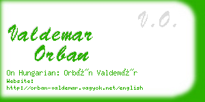 valdemar orban business card
